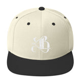 Logo Snapback Hat - White Embroidery