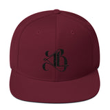 Logo Snapback Hat - Black Embroidery