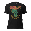 Sankofa men’s/unisex graphic t‑shirt in Athletic Heather – front view by BLACKLUSTRE