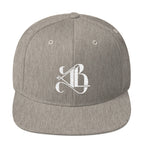 Logo Snapback Hat - White Embroidery
