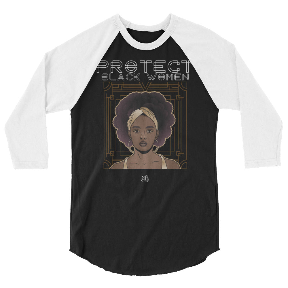 Protect Black Women Unisex/Men's ¾ Sleeve Raglan