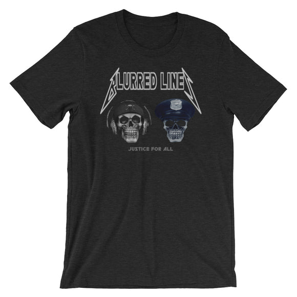 Blurred Lines Skullz Unisex/Men's Heathered T-Shirt