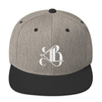 Logo Snapback Hat - White Embroidery