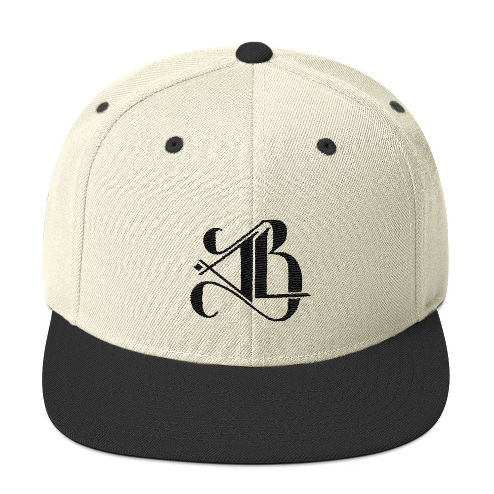 Logo Snapback Hat - Black Embroidery