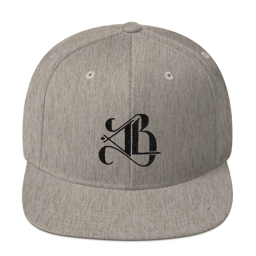 Logo Snapback Hat - Black Embroidery