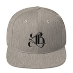 Logo Snapback Hat - Black Embroidery