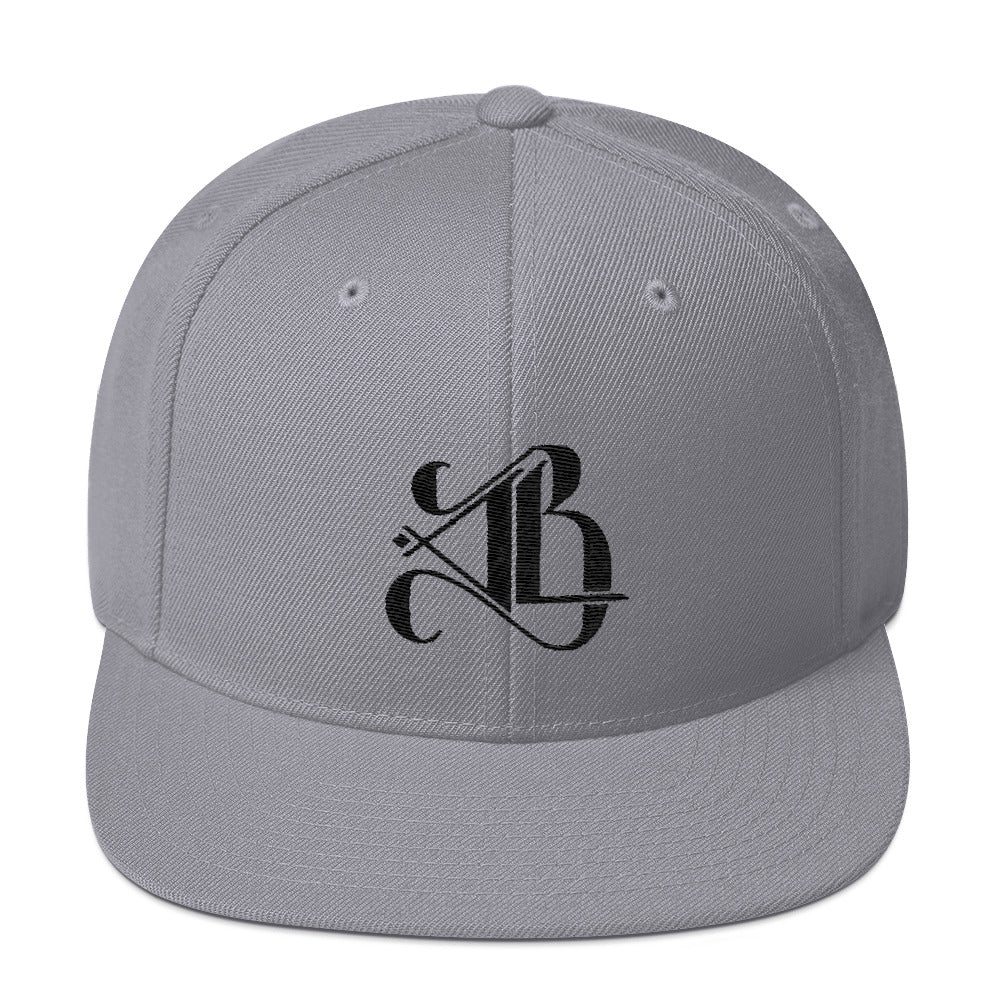 Logo Snapback Hat - Black Embroidery