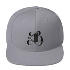 Logo Snapback Hat - Black Embroidery