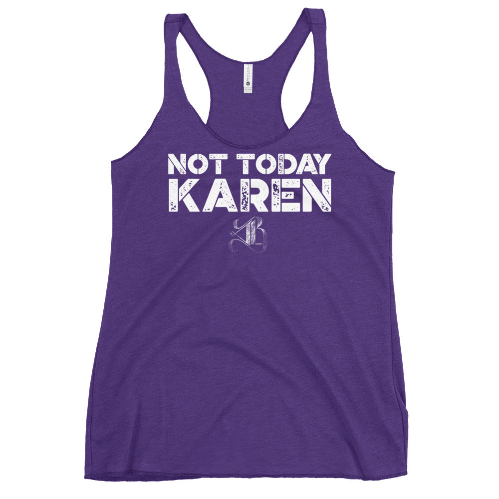 Women's "Not Today Karen" Racerback Tank
